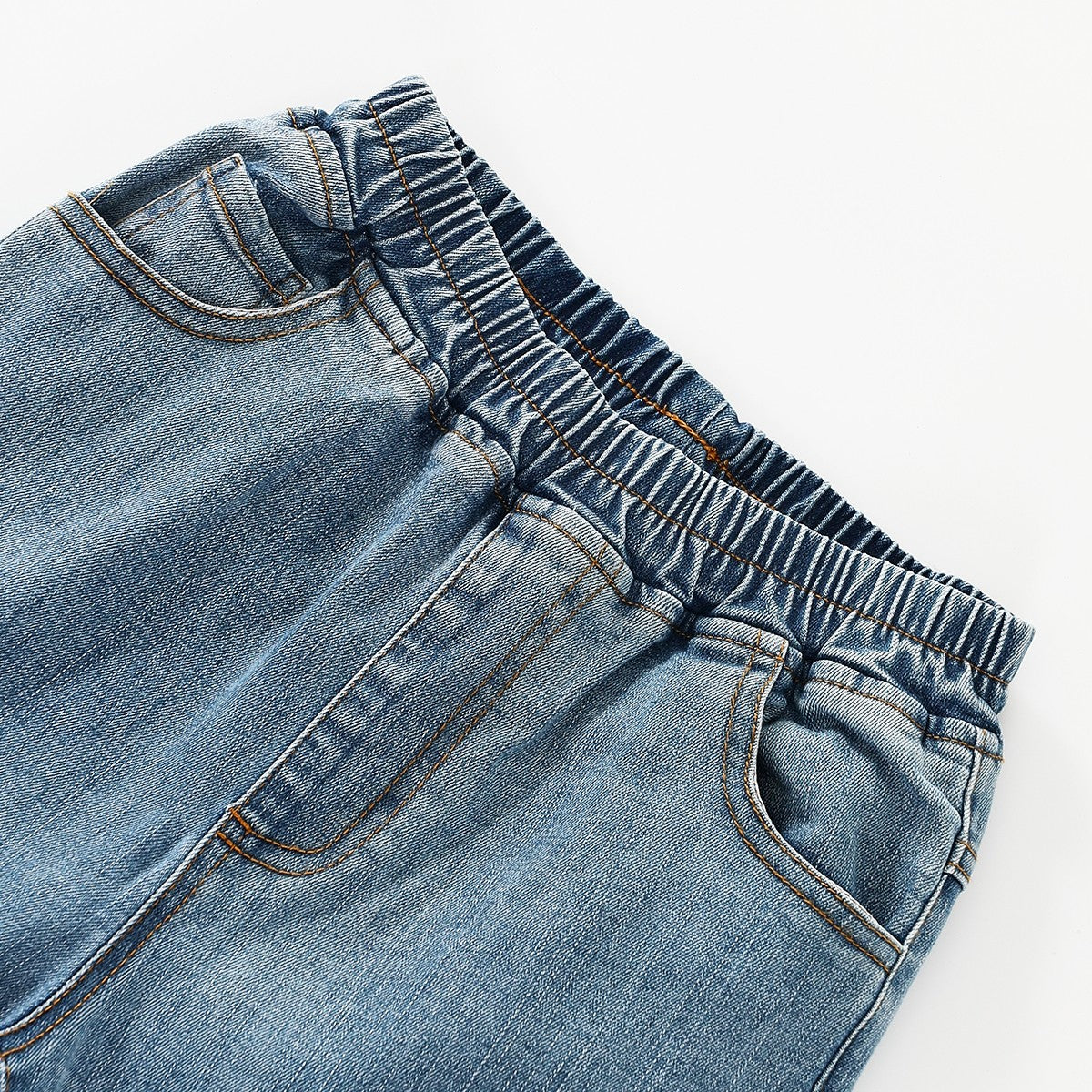 Floral Embroidered Denim Pants