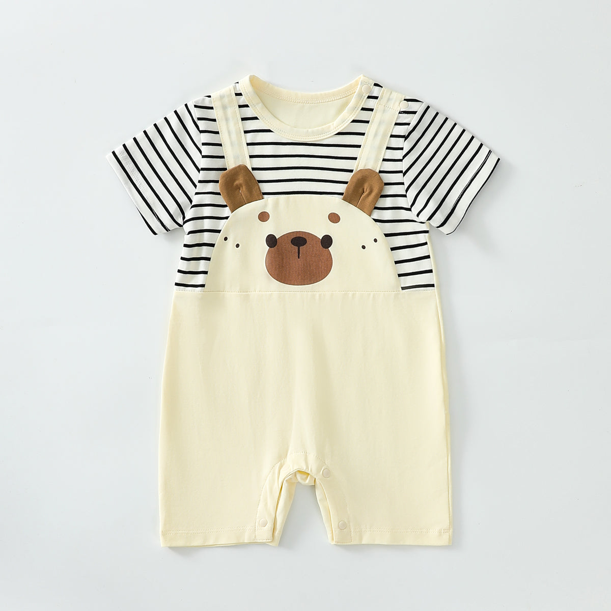 Little brown bear fake two piece romper