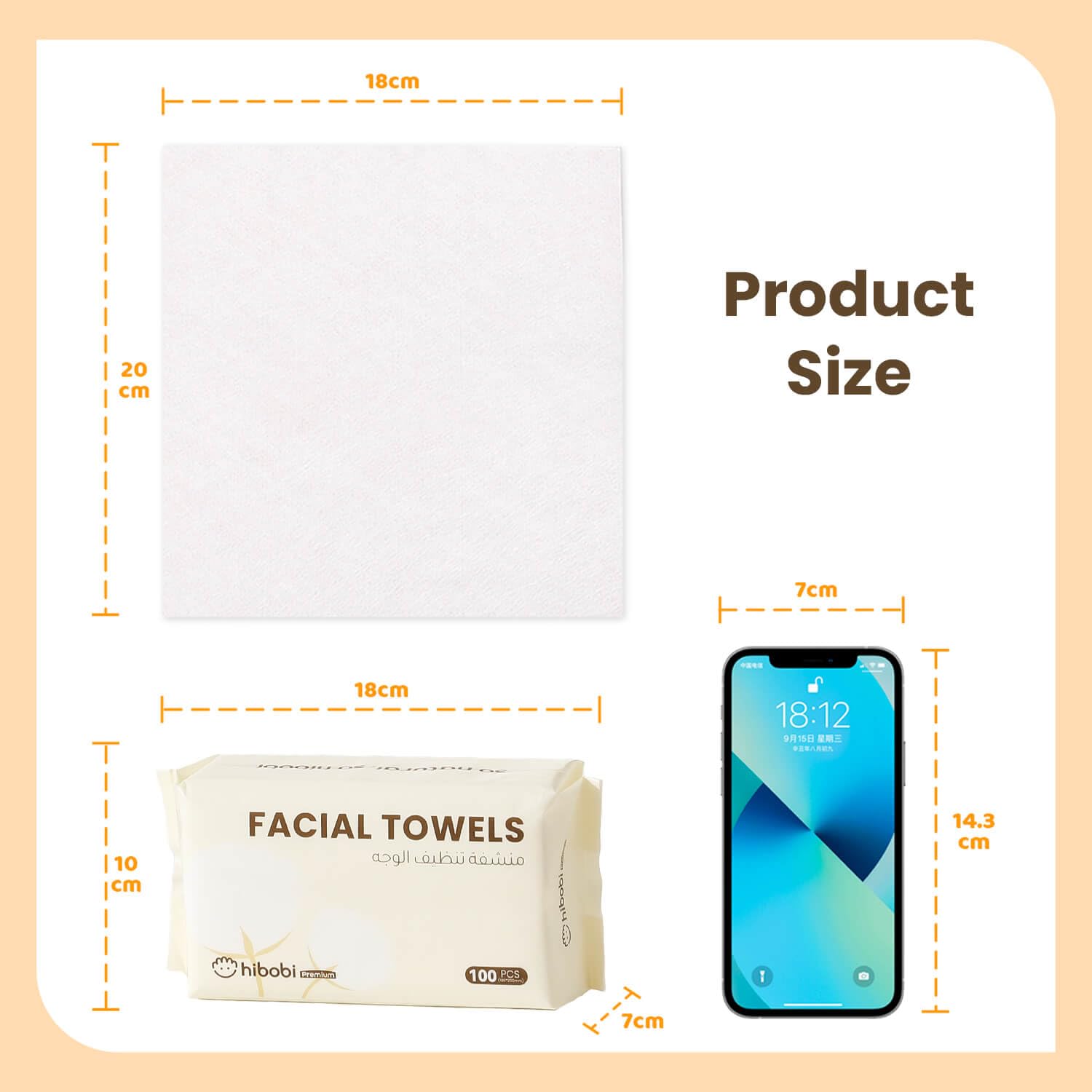 Hibobi Disposable Ultra Soft Cotton Face Towel