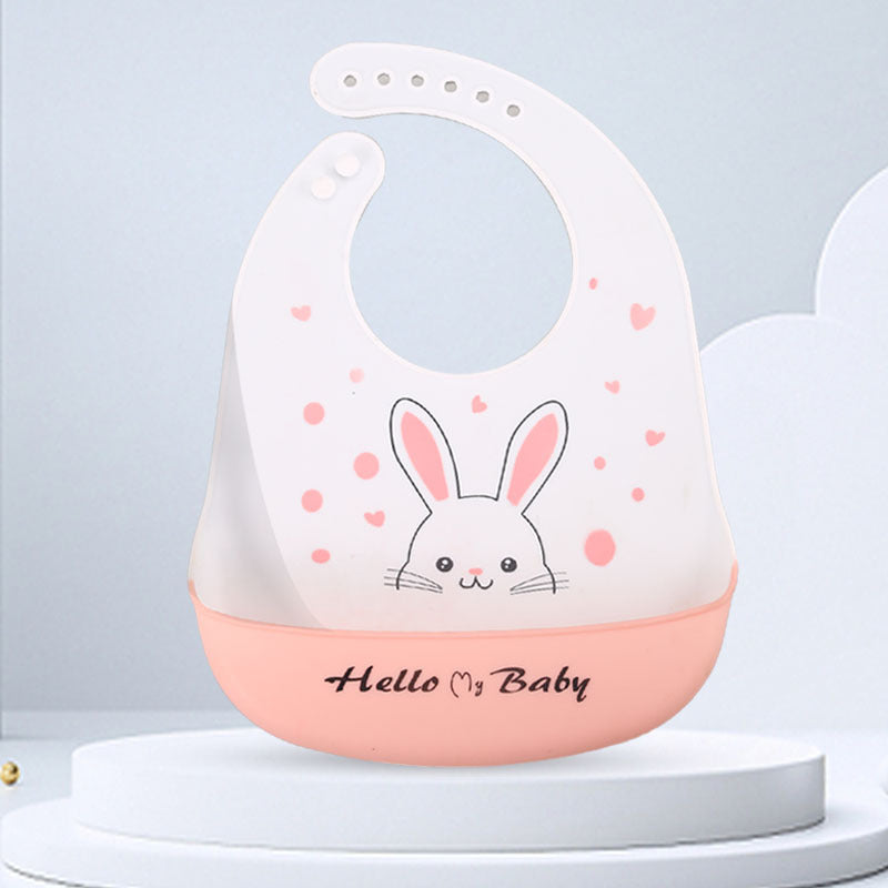 Dustproof waterproof baby silicone bibs