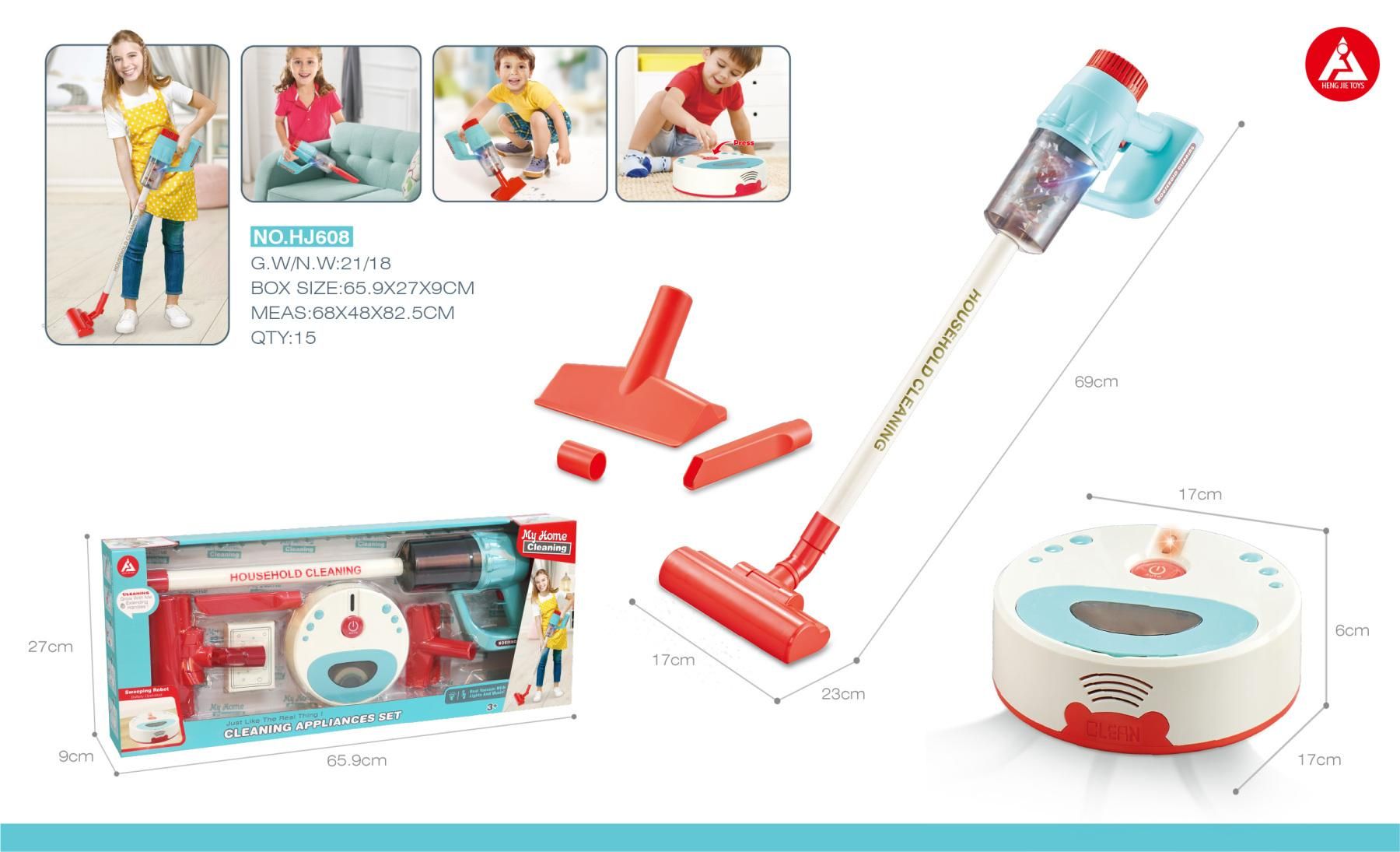Simulated home cleaning set
