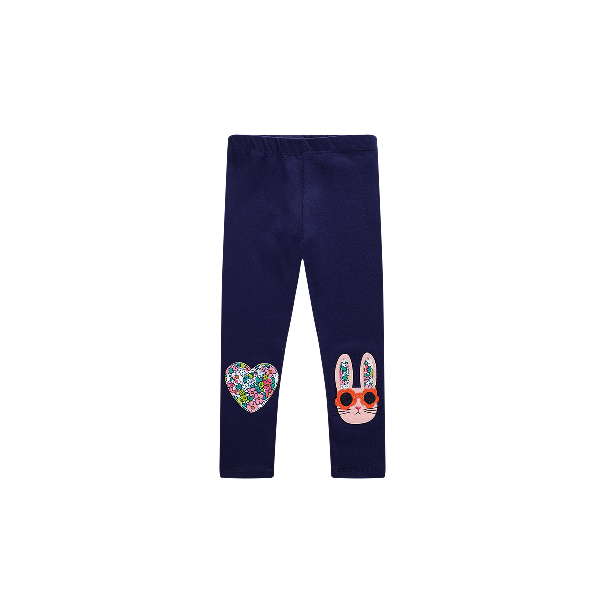 Spring 3D Embroidered Knitted Girls Elastic Leggings