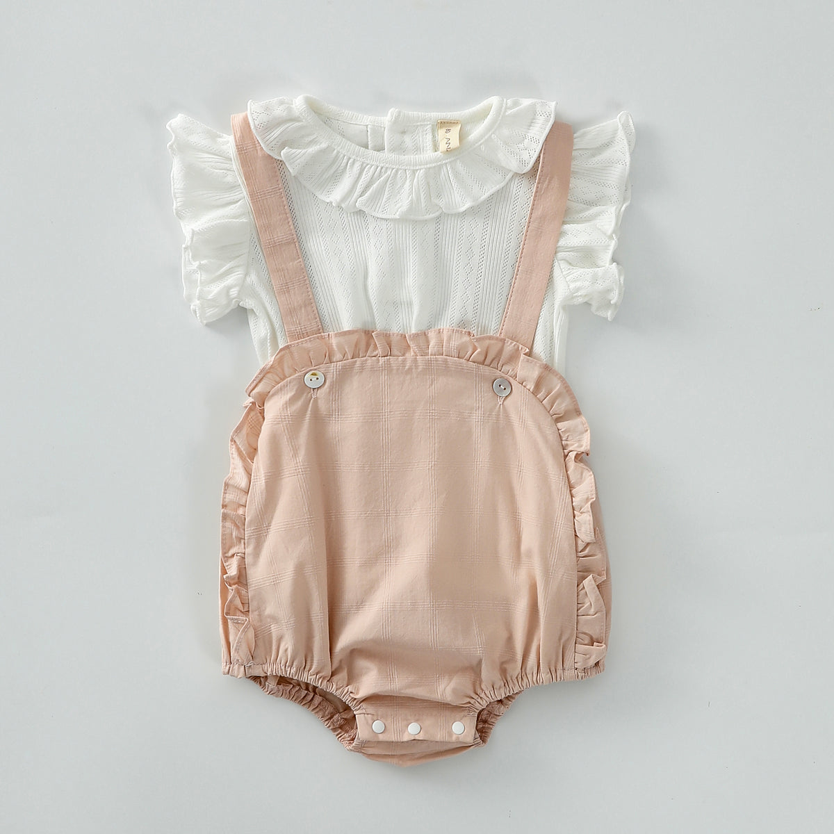 Ruffle hem romper set