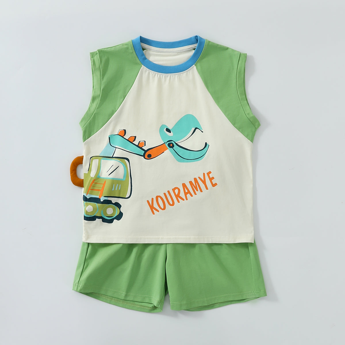 طقم كرتوني للأولاد من قطعتين