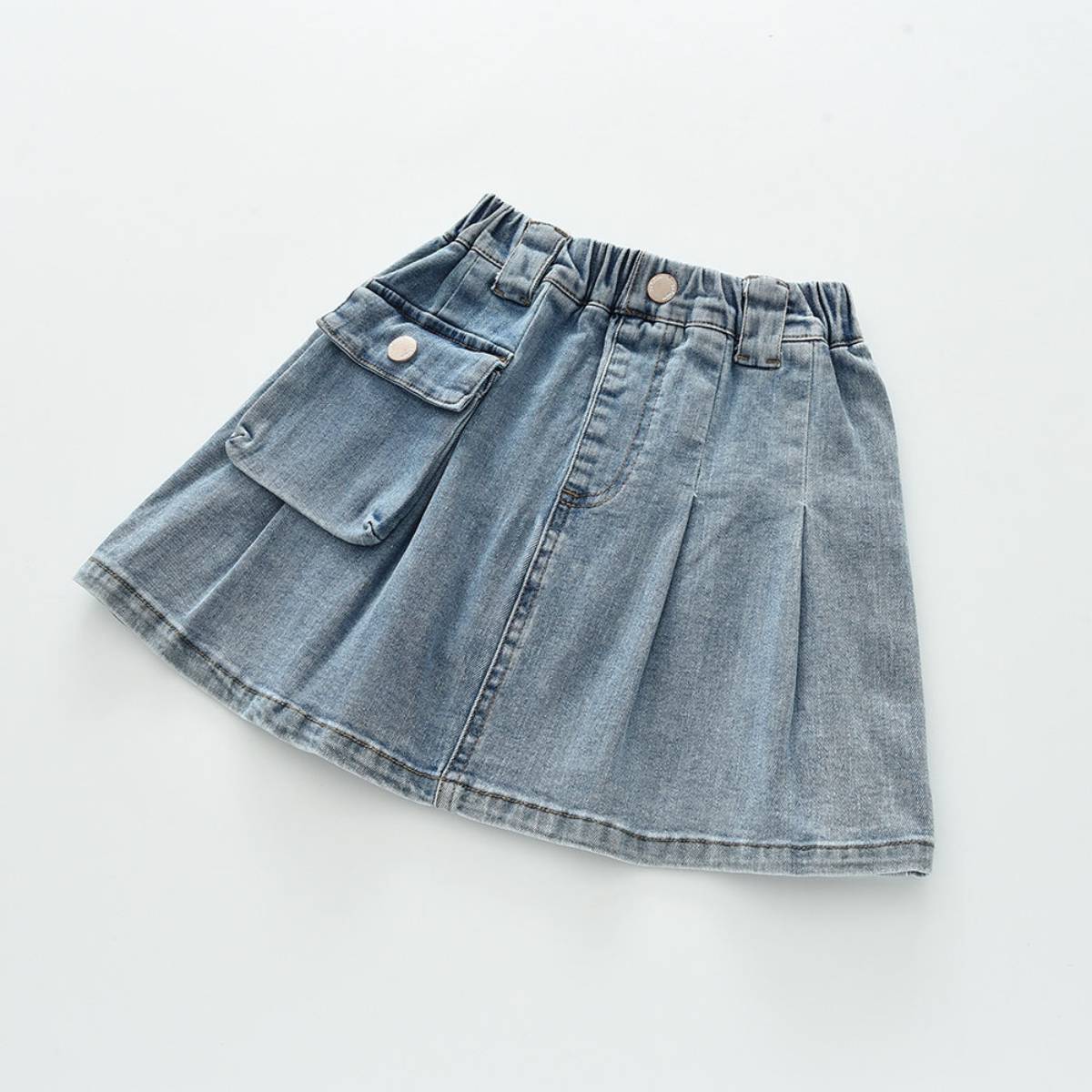Large Pocket Denim Skirt