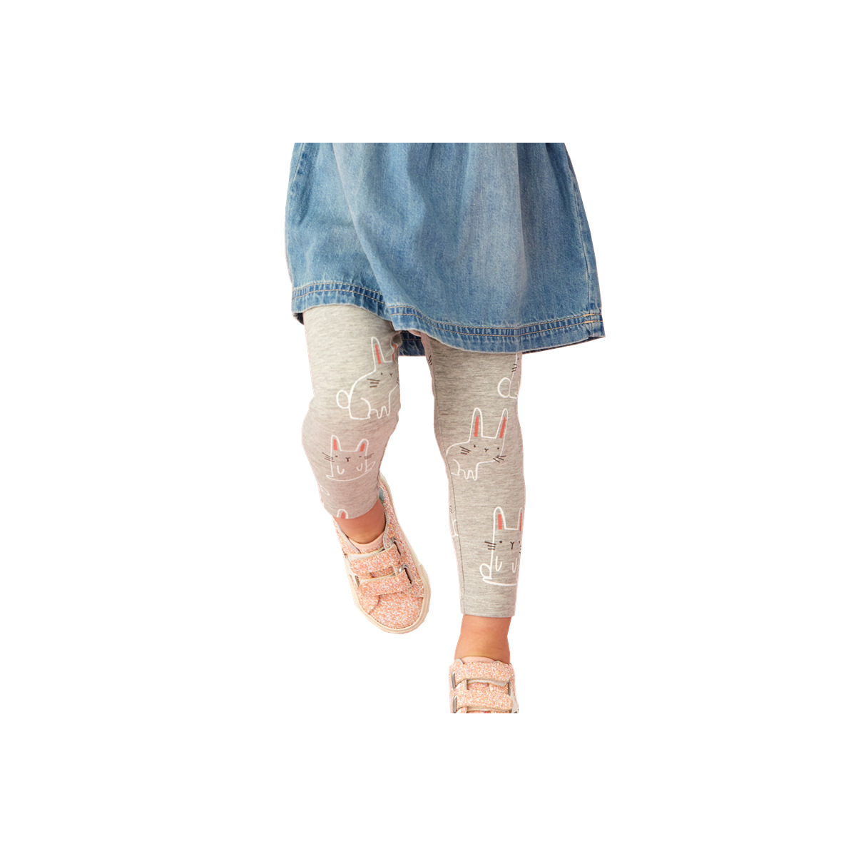 Girls cartoon print leggings outerwear pants