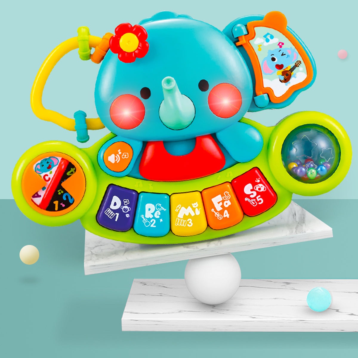 Little cute elephant toy piano