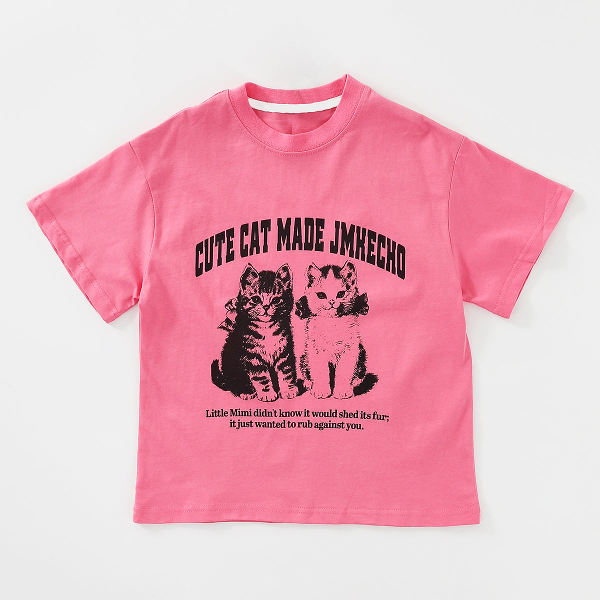 Girl Fashion Cat Print T-Shirt