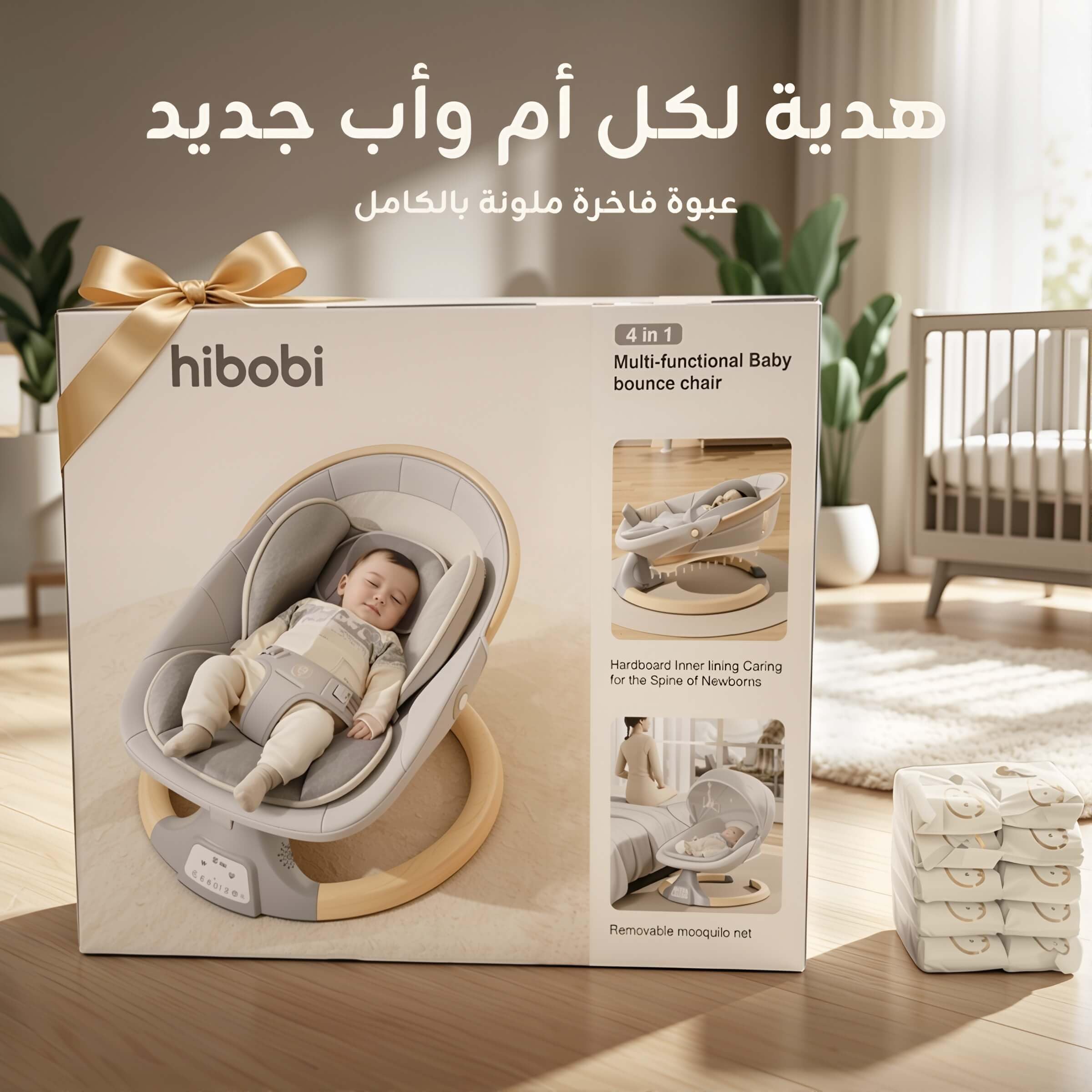 Hibobi Electric Baby Rocker – Soothing Swing Chair for Infants