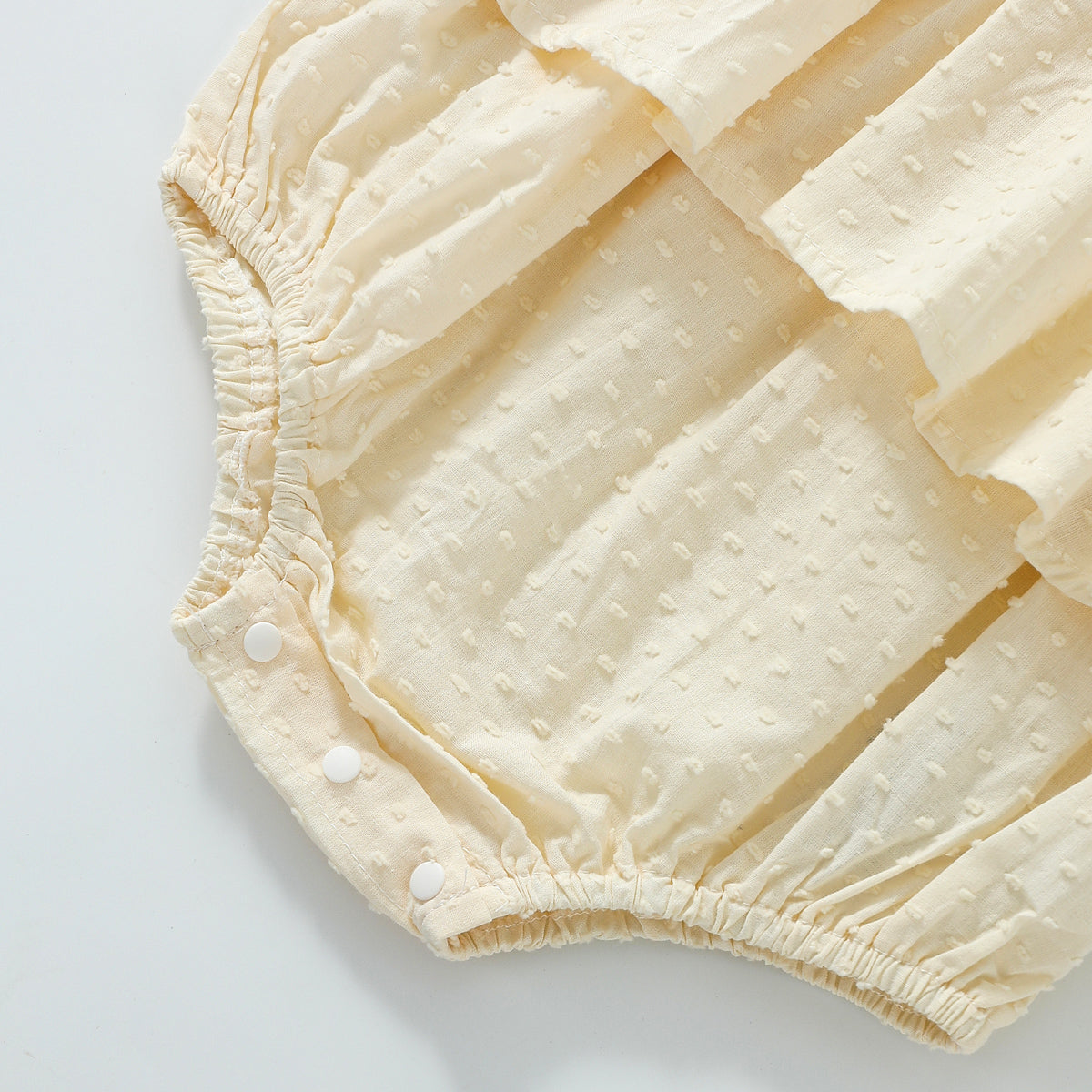 Solid Color Patchwork Romper