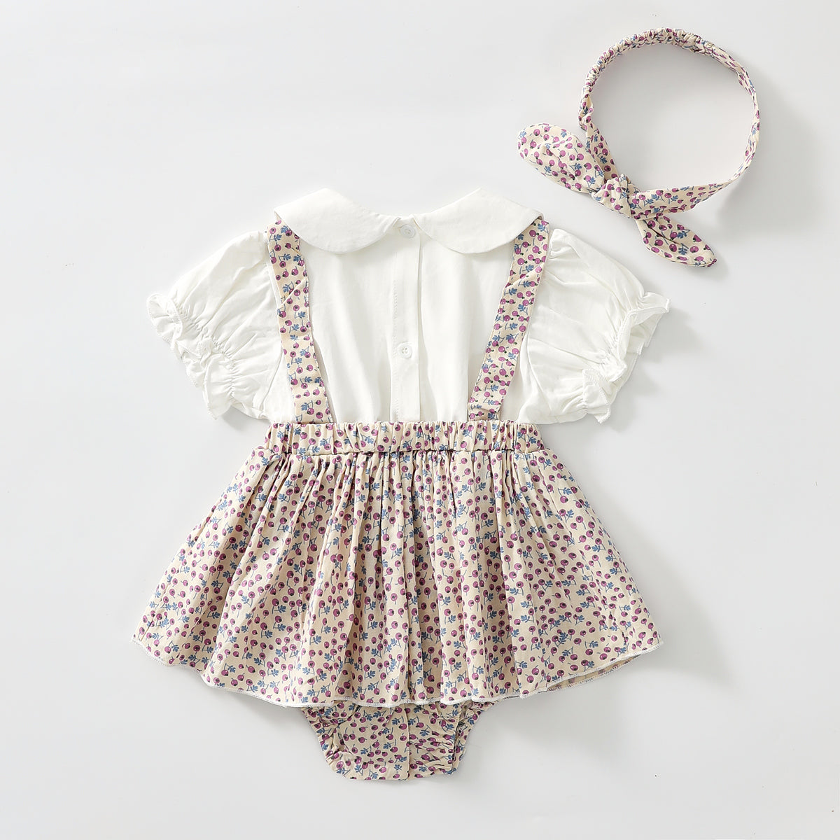 Baby doll lapel floral dress
