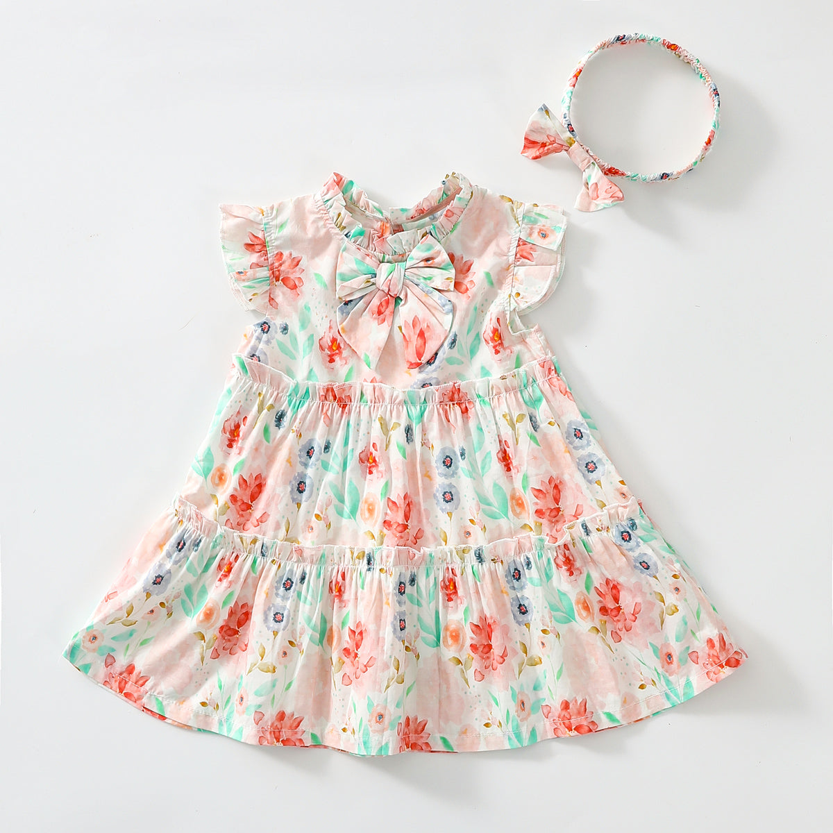 Pastoral Flying Sleeve Dress