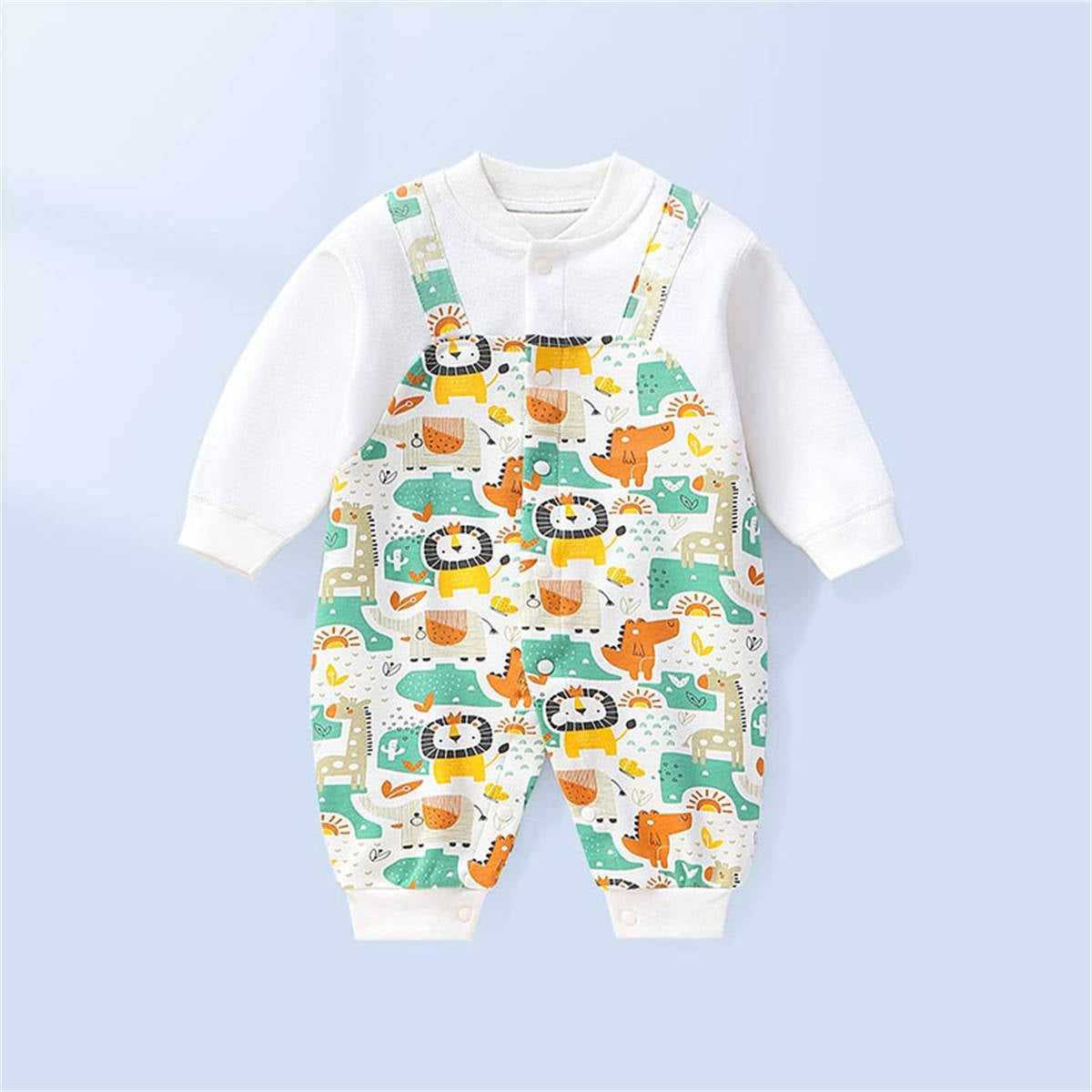 Boys Cotton Long-Sleeved Romper
