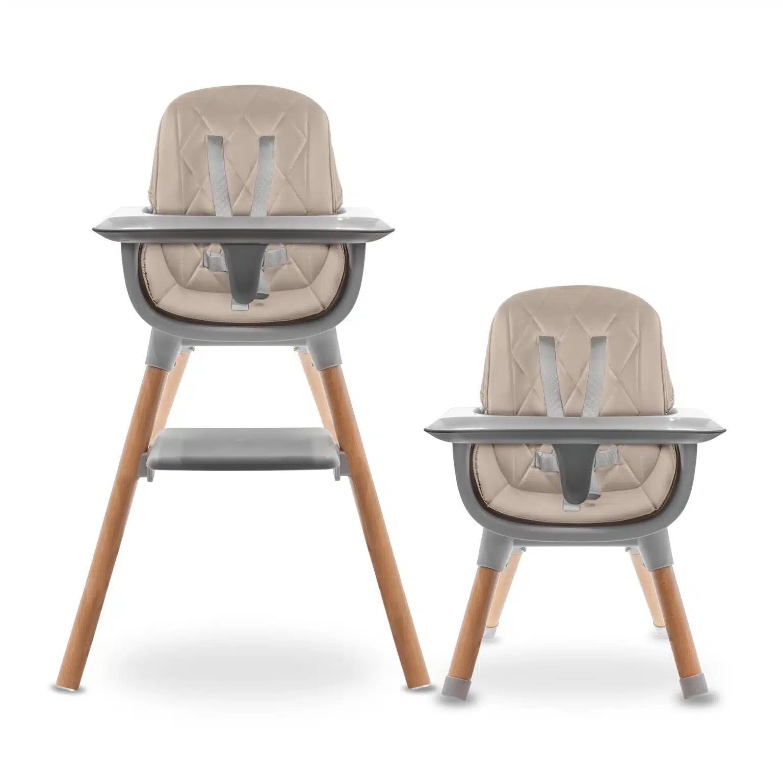 High Chair 2-in-1 - Grey/Beige