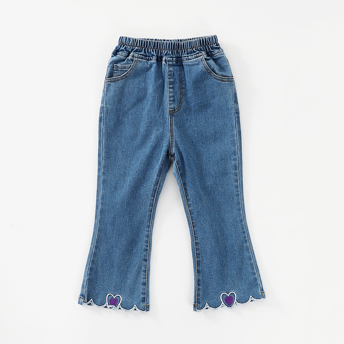 Heart Detail Denim Pants