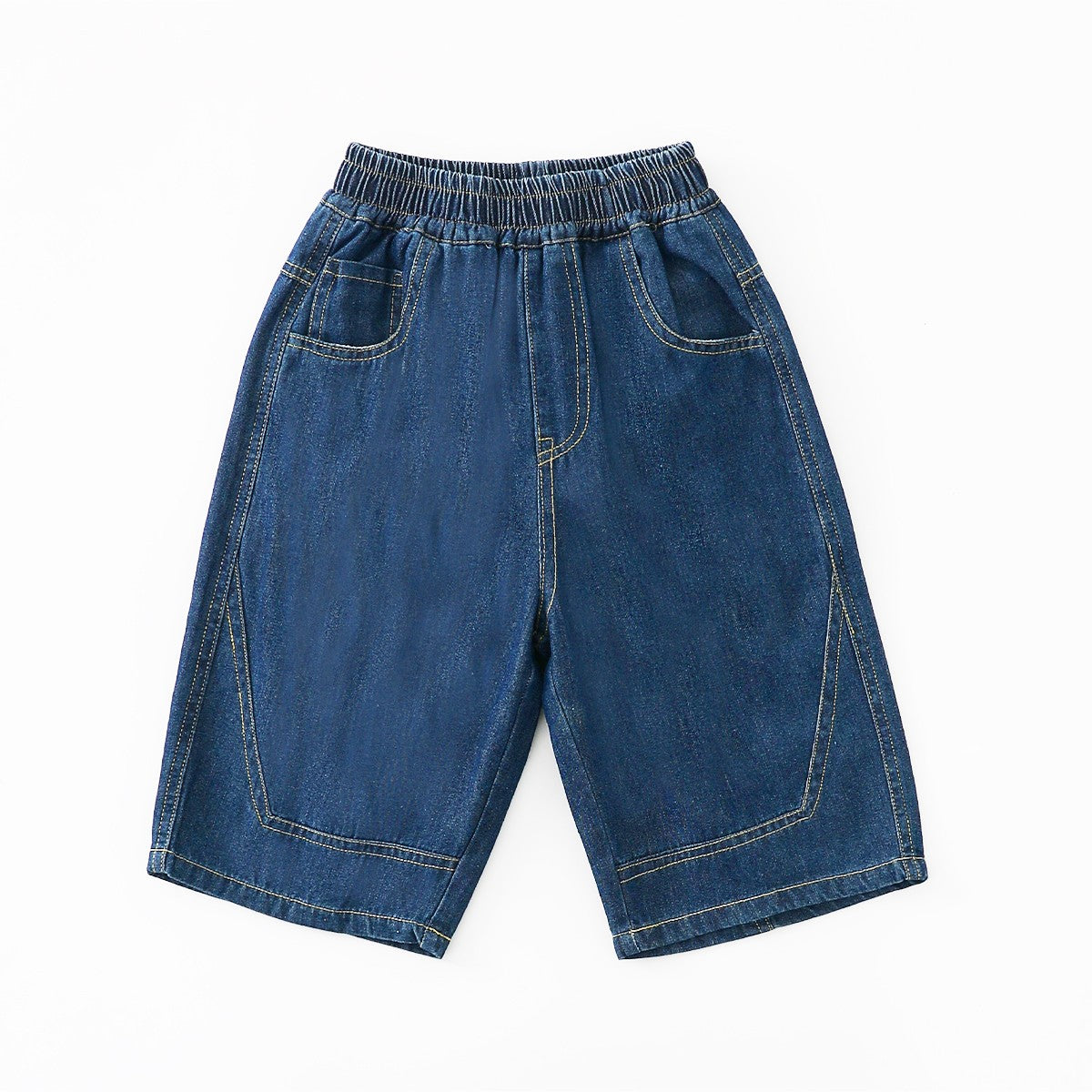 Patch Detail Lightweight Denim Shorts