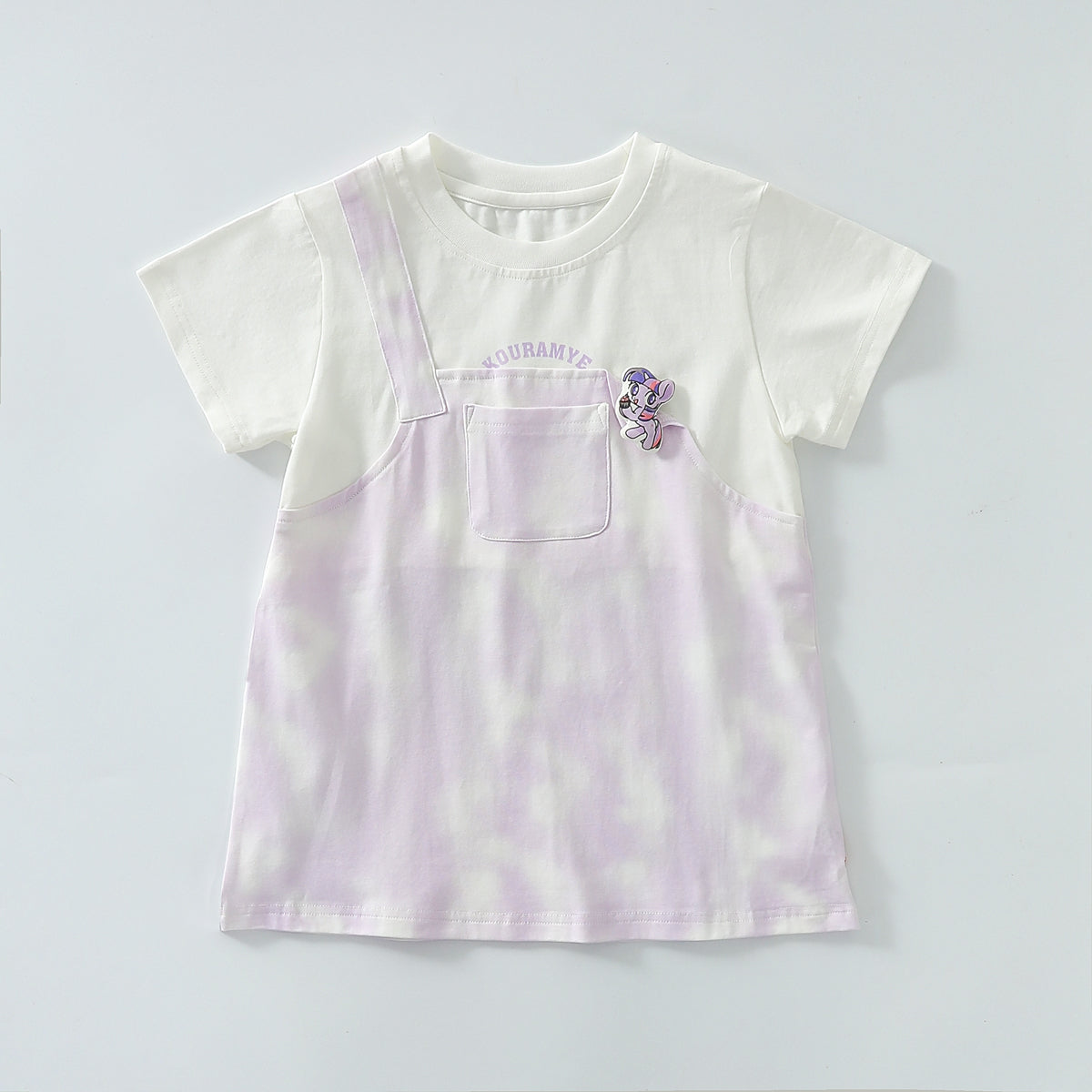 Cartoon Round Neck T-shirt Dress