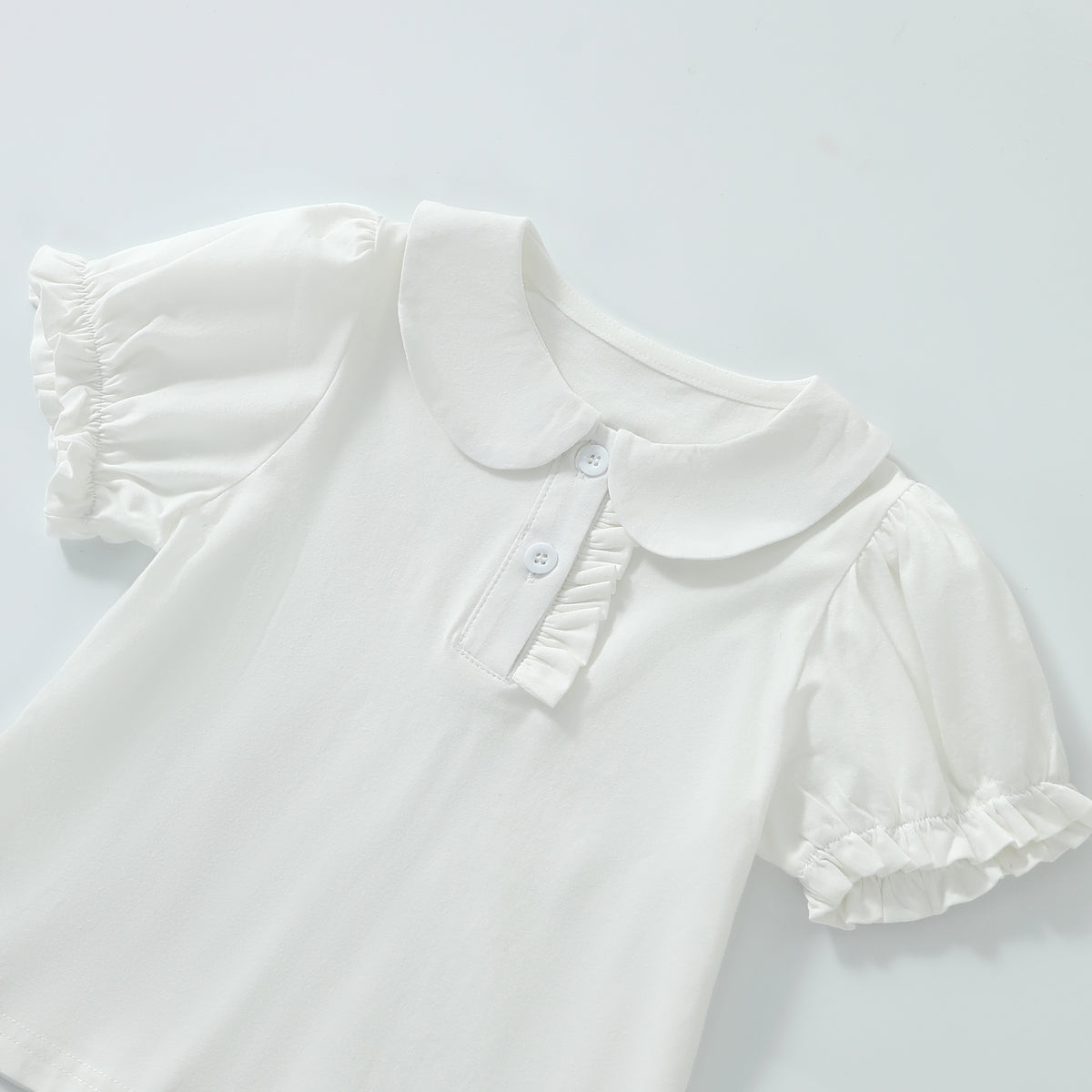 Lace puff sleeve blouse