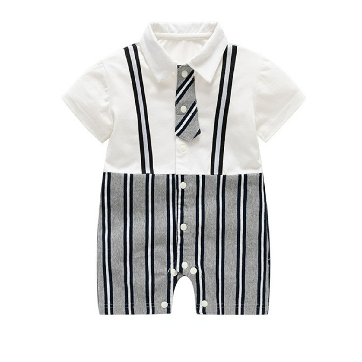 Striped Boxer Romper