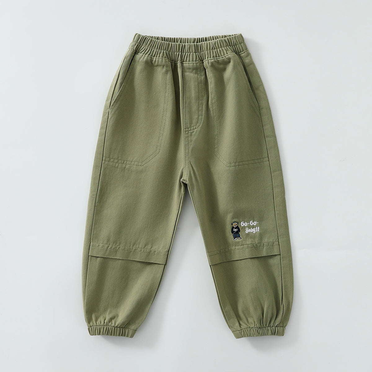 Cartoon embroidered trousers