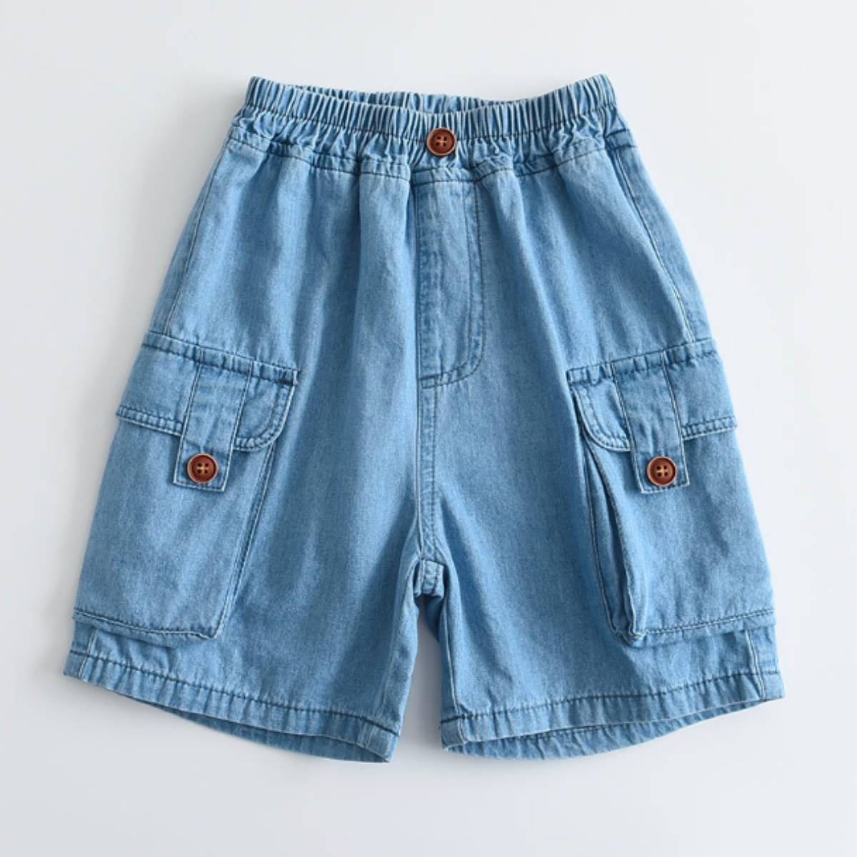 Cartoon Print Denim Shorts