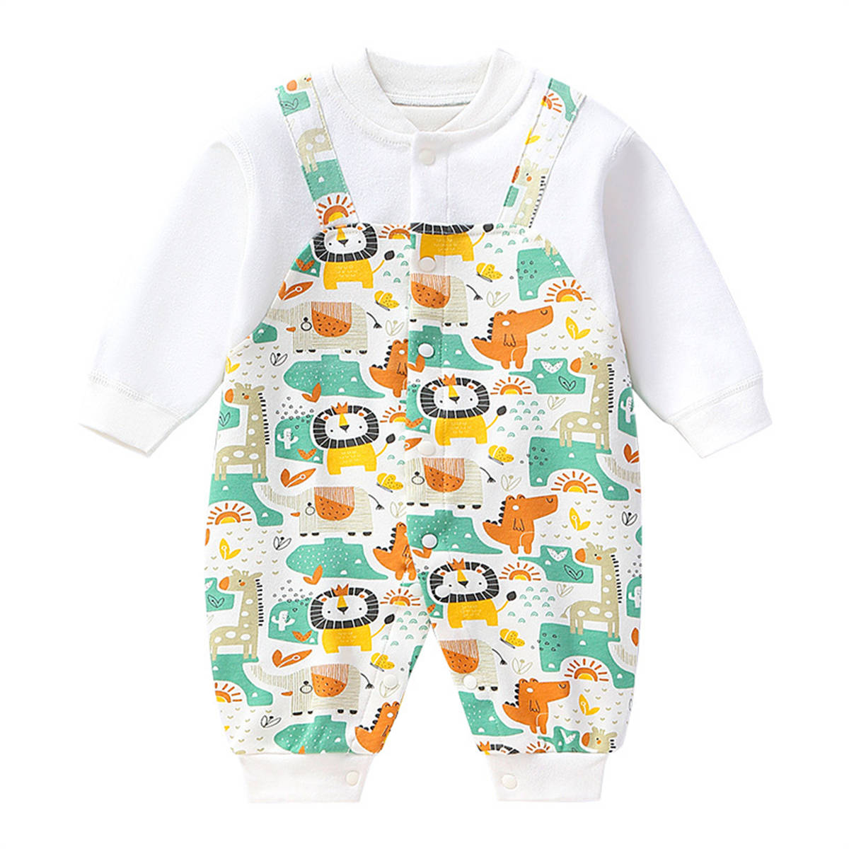 Boys Cotton Long-Sleeved Romper