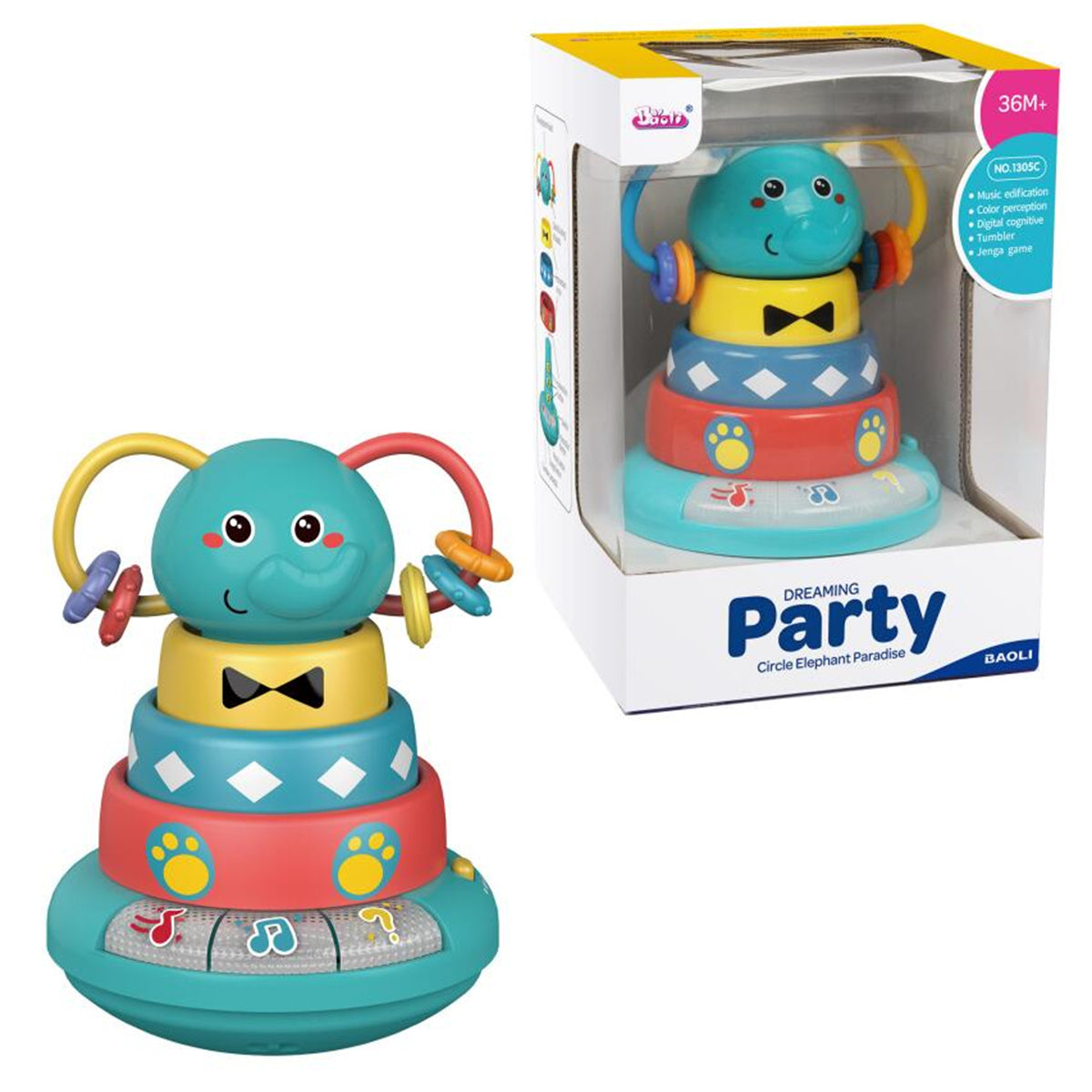 Baby Elephant Jenga Toy