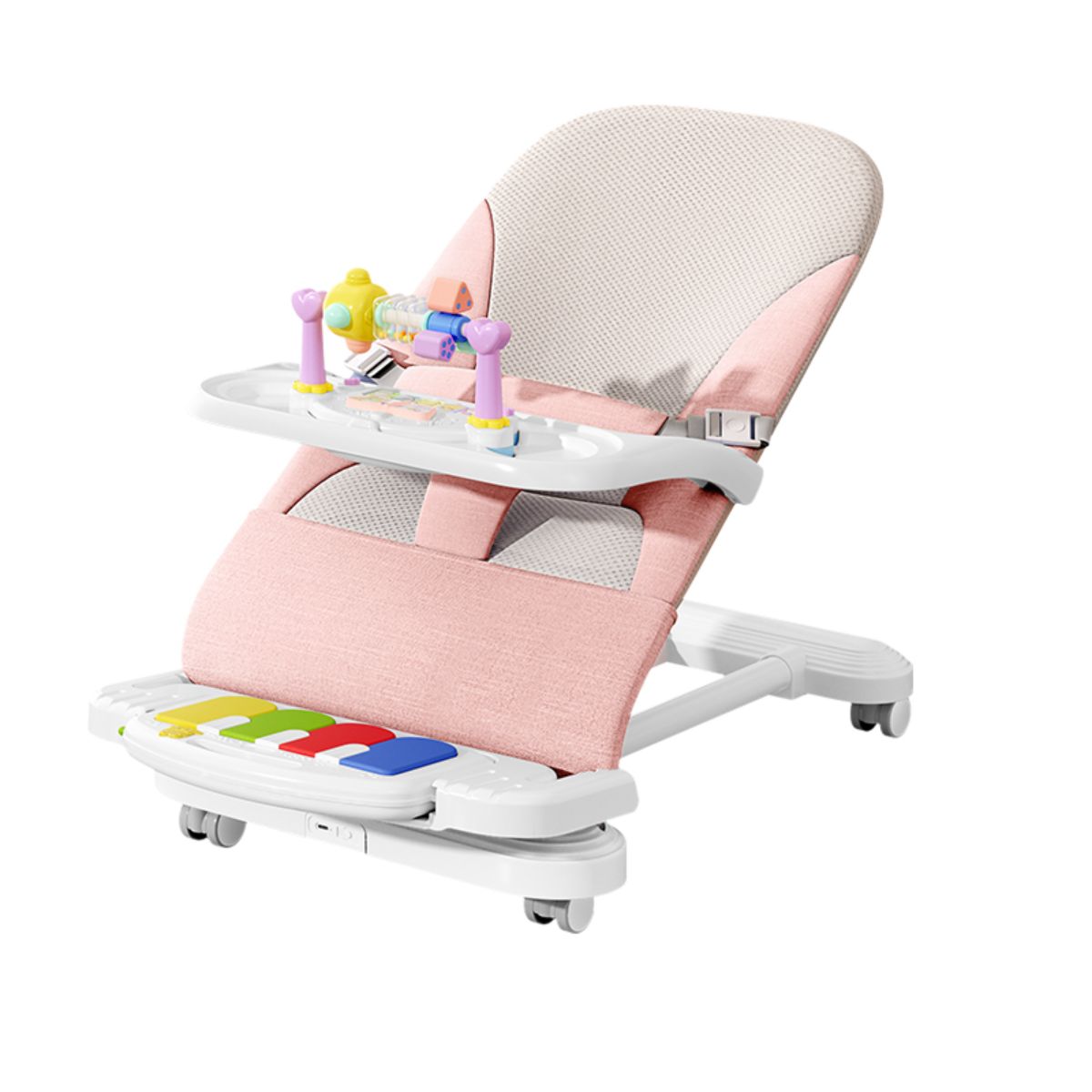Multifunctional Baby Chair with Rotatable Wheels