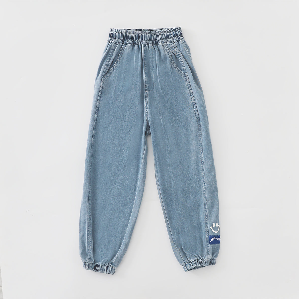 Smiley Face Tencel Denim Pants