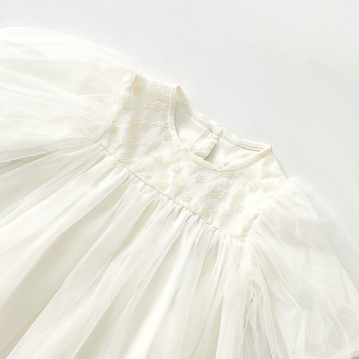 Puff Sleeve Mesh Skirt