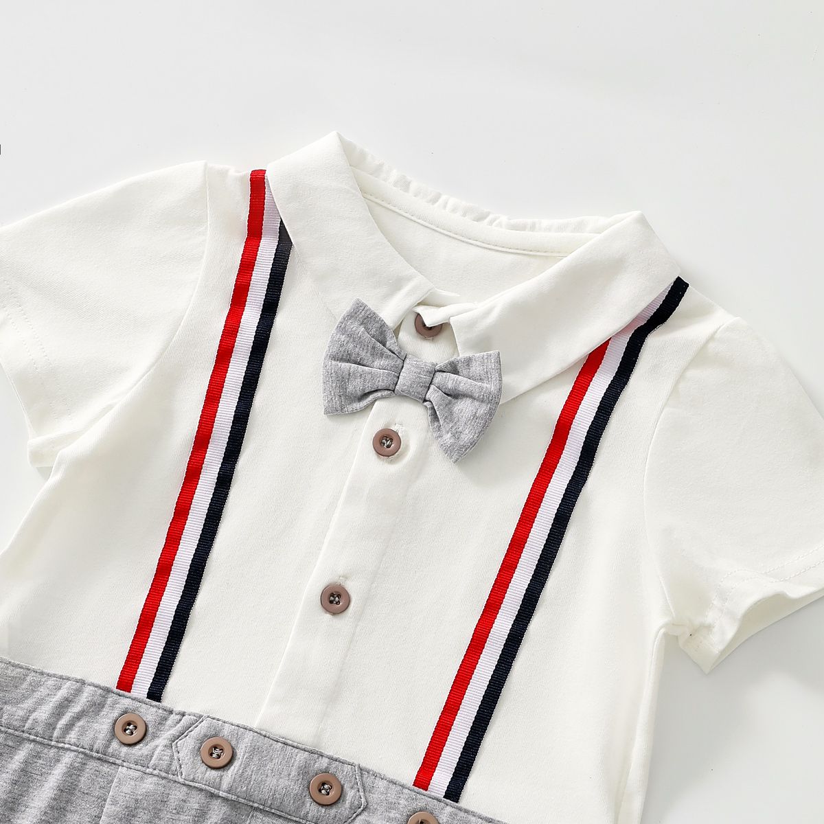 Colorful Suspenders Romper