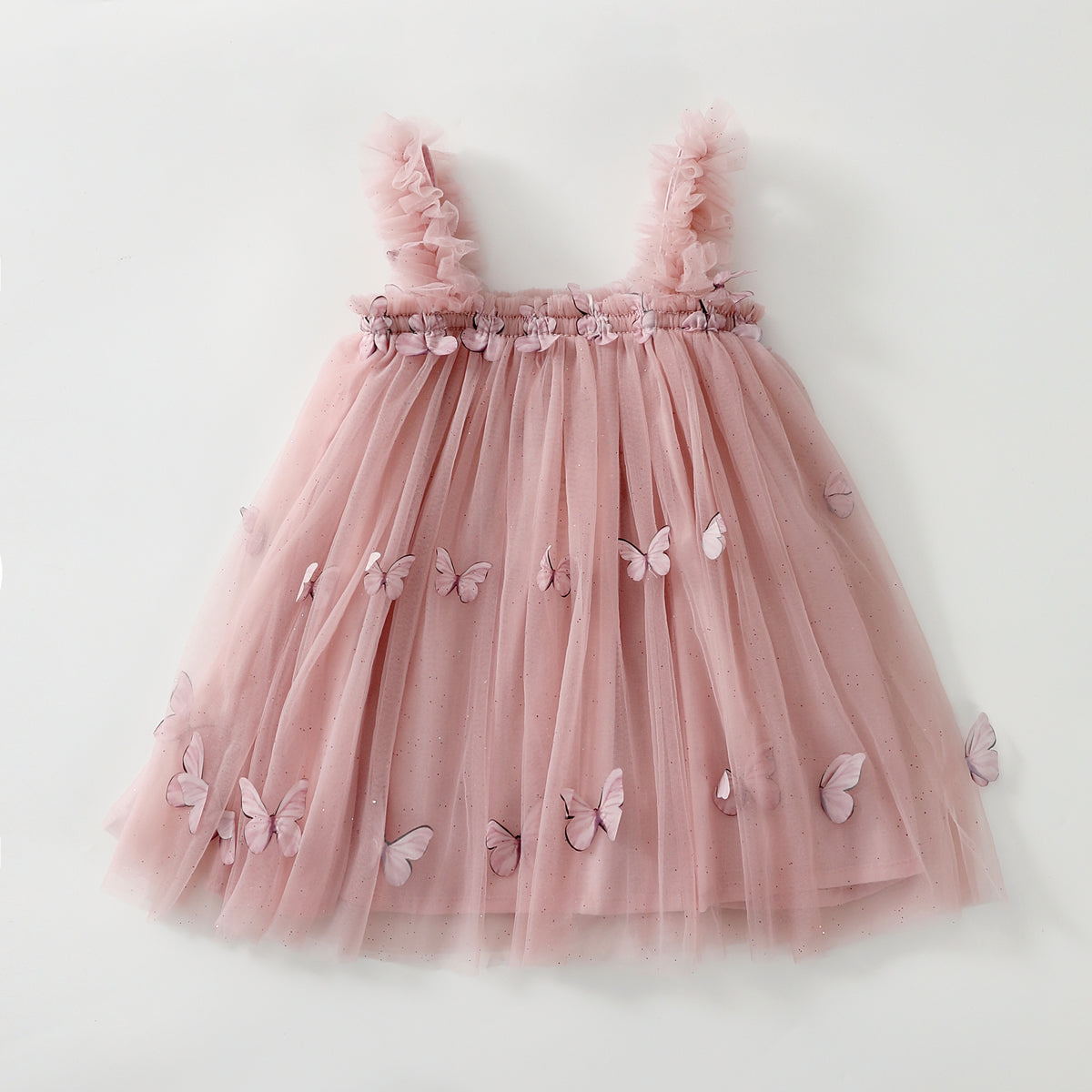 فستان شبكي مطرز على شكل فراشة