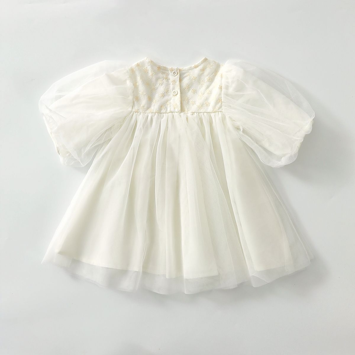 Puff Sleeve Mesh Skirt