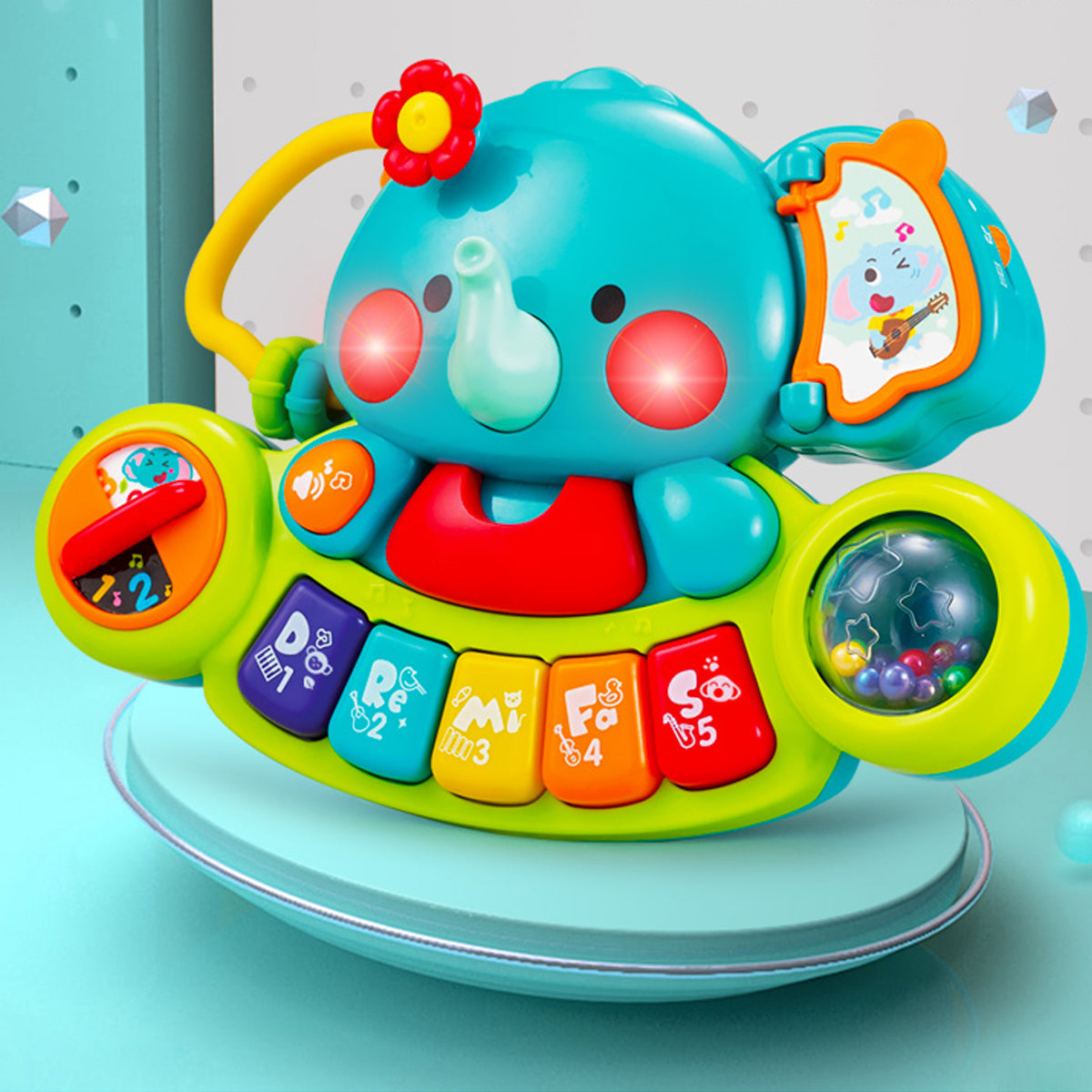 Little cute elephant toy piano