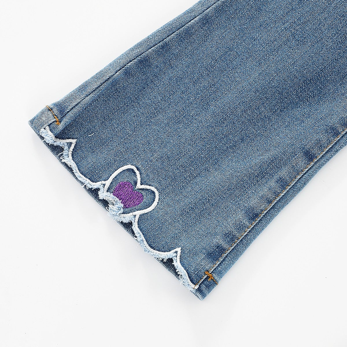 Heart Detail Denim Pants