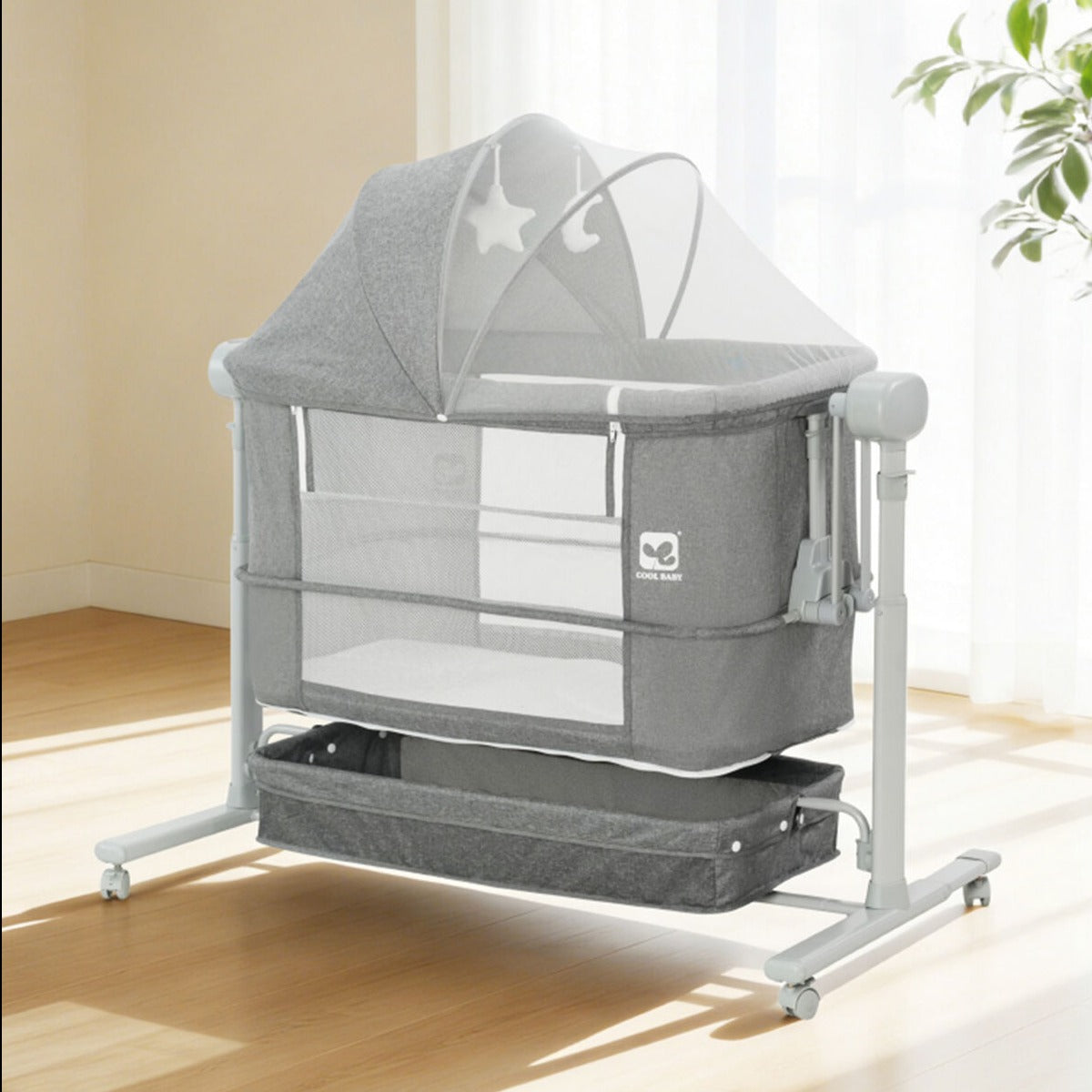 Auto Electric Baby Swing Bed With 5 Rocking Speeds and Cry Detection