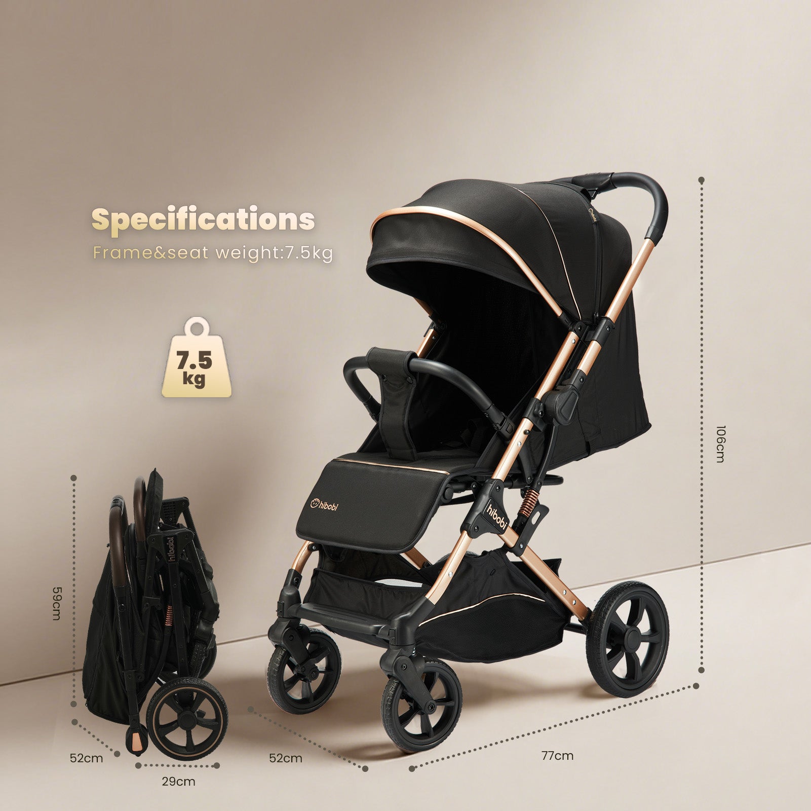Hibobi Cirro™ Reversible Lightweight Stroller