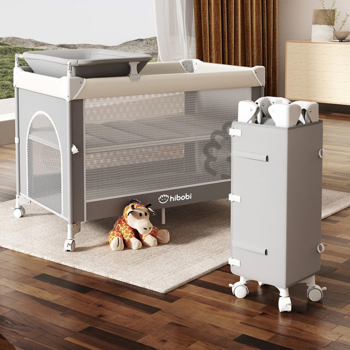Foldable Outdoor Baby Crib with Mosquito Net