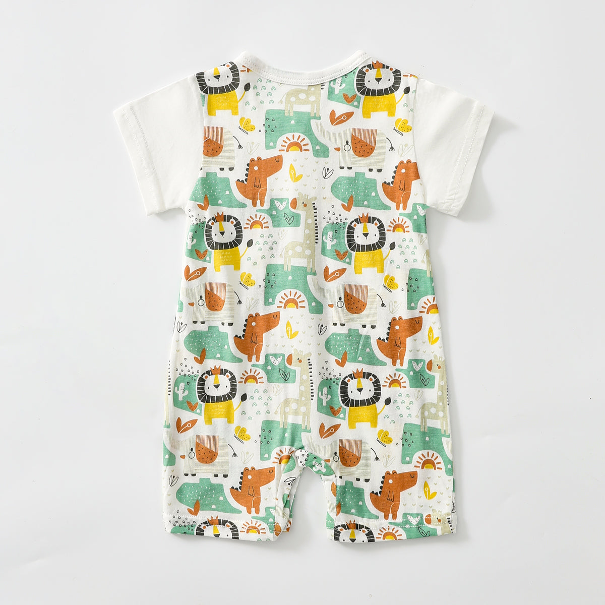 Animal Print Fake Two-Piece Romper