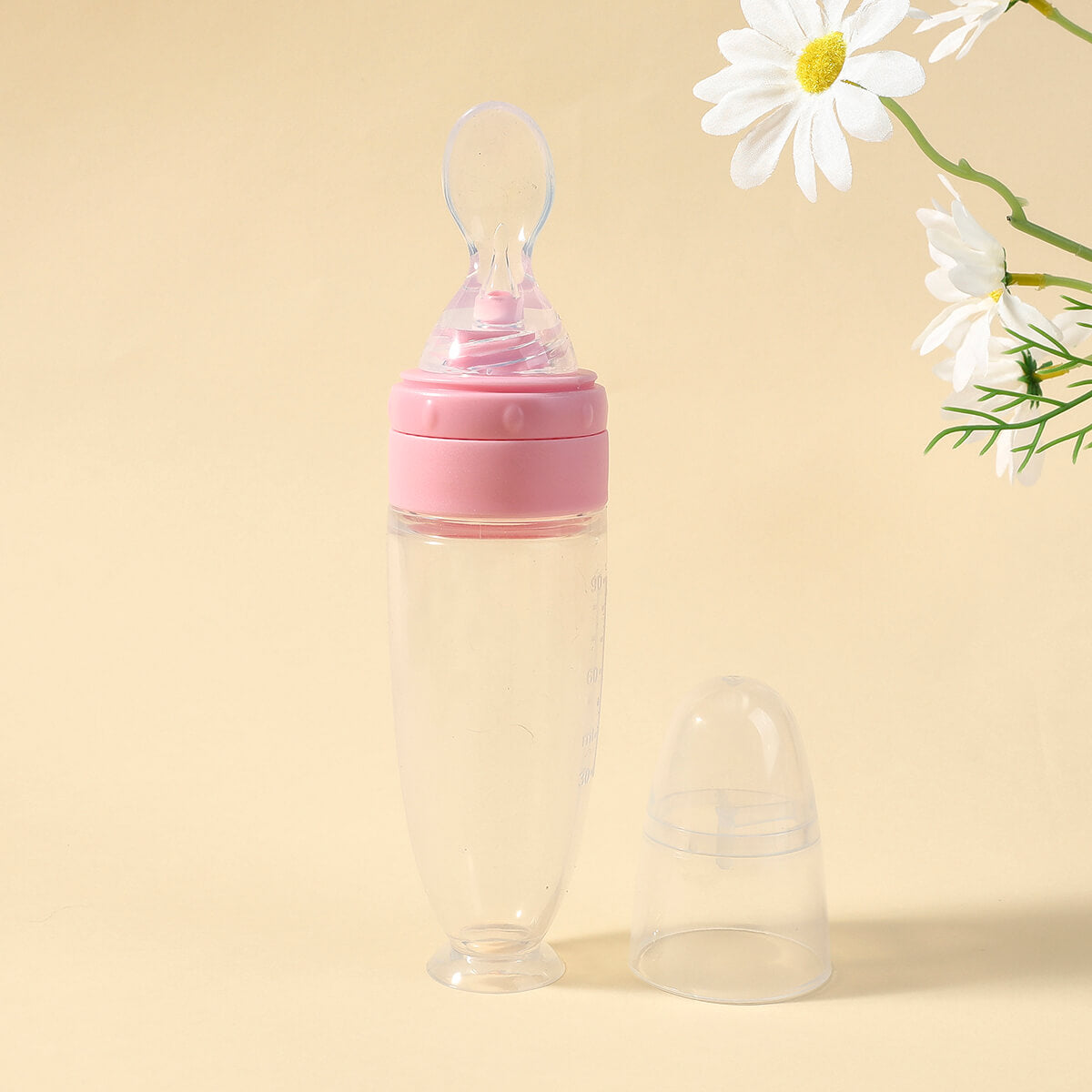 Baby Rice Paste Bottle with Squeeze Spoon