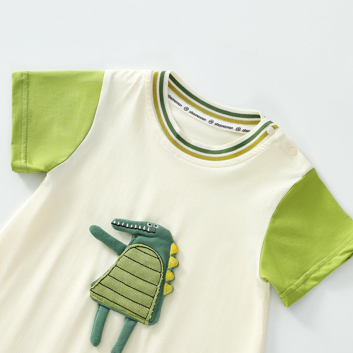 Dinosaur short sleeve romper