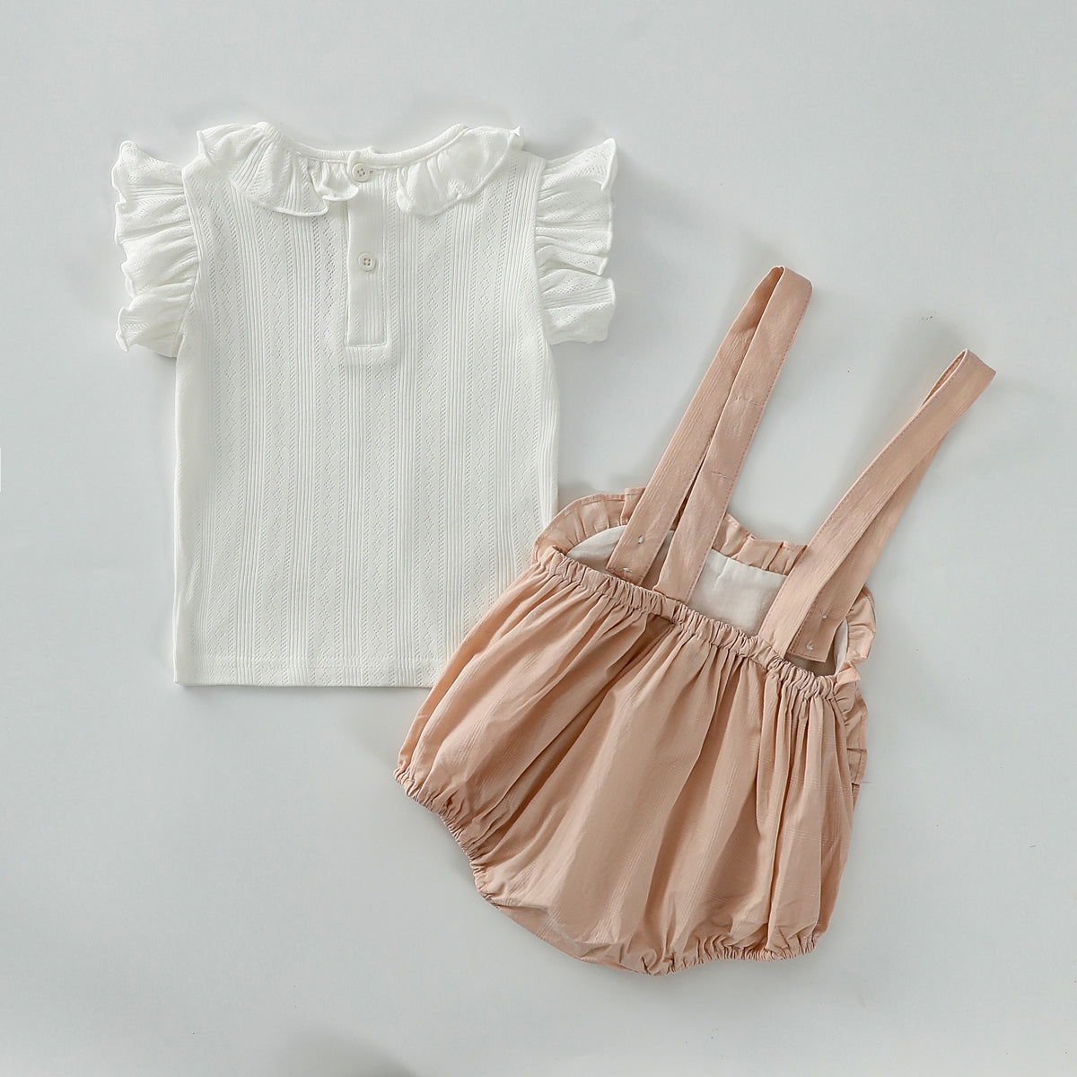 Ruffle hem romper set