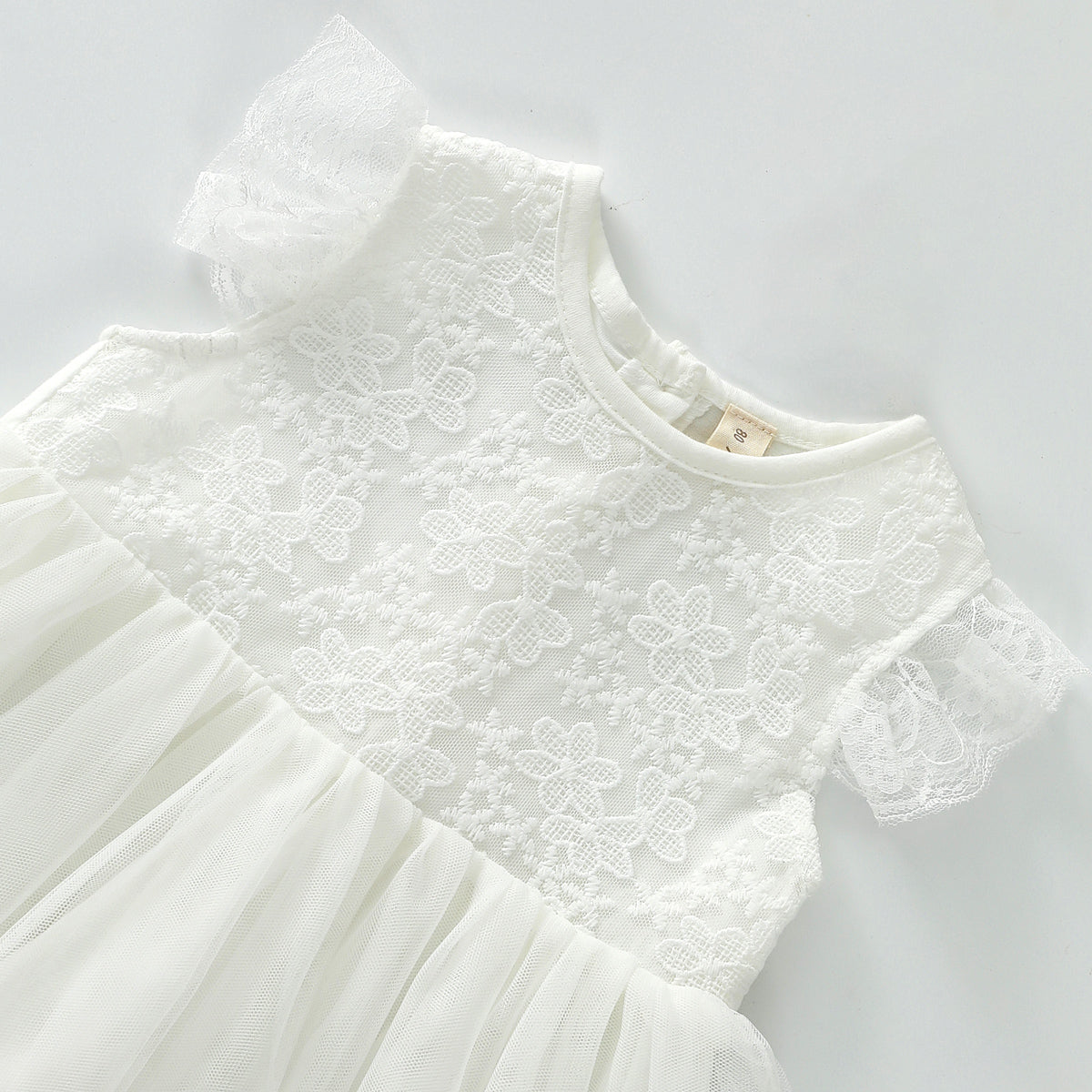 Flying sleeves tulle skirt