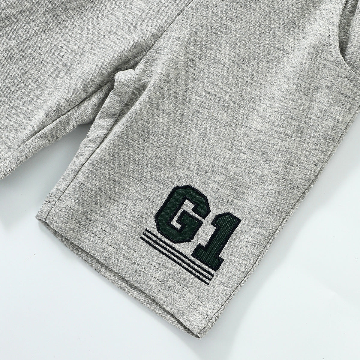 Lettering print shorts