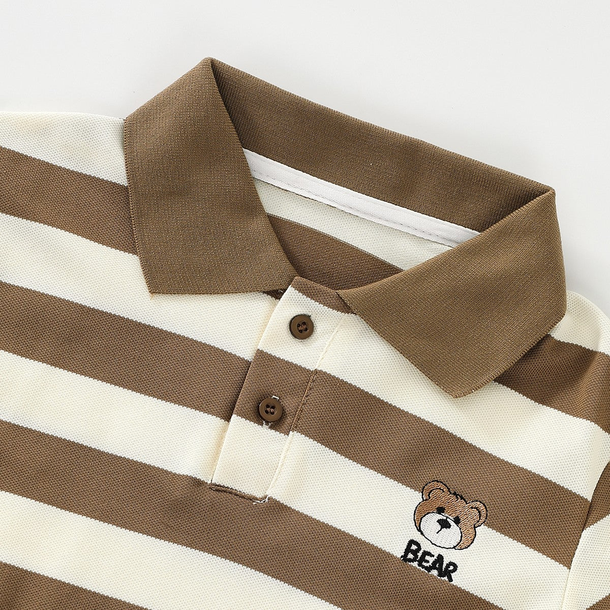 Bear Striped Polo Shirt
