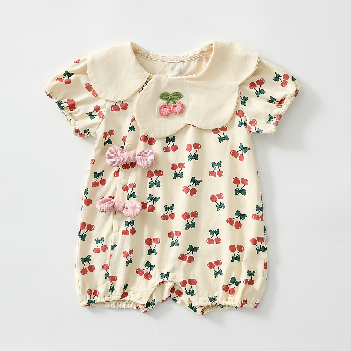 Baby Cherry Short Sleeve Jumpsuit