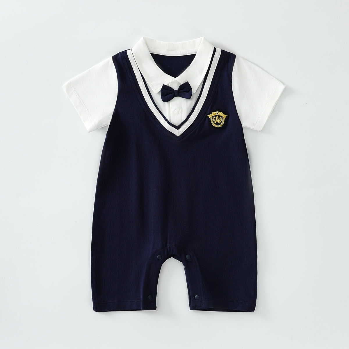 Short Sleeve Boxer Romper