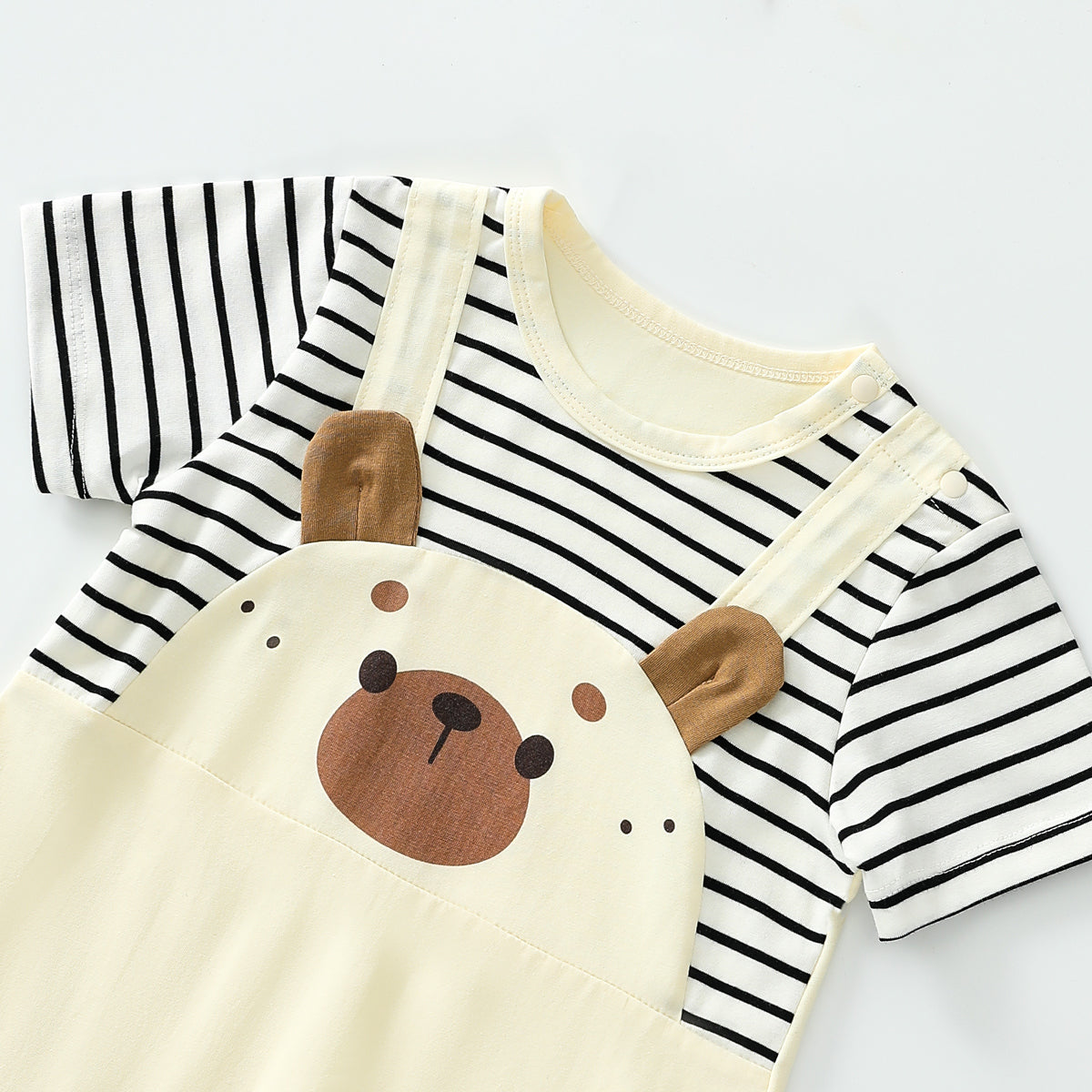 Little brown bear fake two piece romper