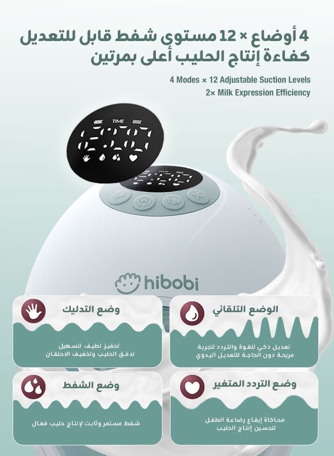 Wearable Electric Breast Pump | Hands-Free with 4 Modes & 12 Suction Levels
