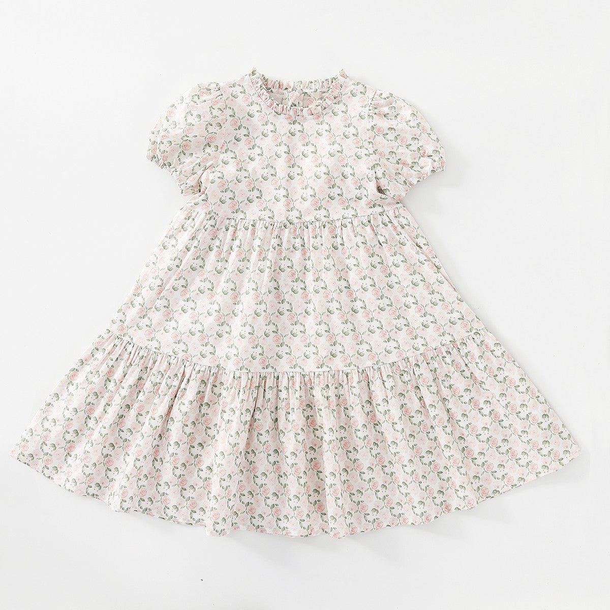 Floral Print Puff Sleeve Dress